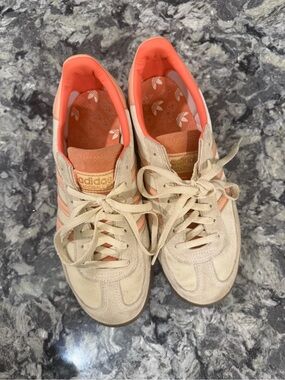 adidas Women’s Beige and Coral Spezial Sneakers